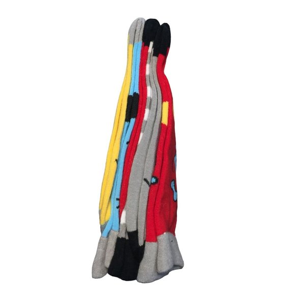 Keith Haring Men's Crew Socks Size 10-13 Iconic Logo Robot Dog 3 Pairs - Picture 4 of 5